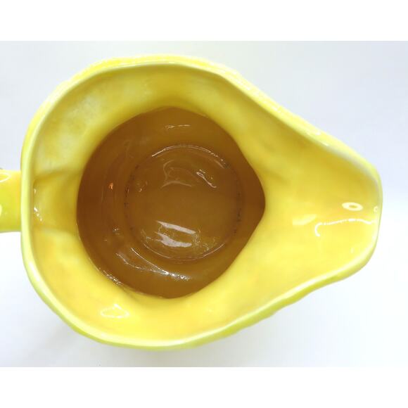 Vintage Yellow Relief Pitcher Cherubs Signed HEM ’77 “Tudir” Studio Pottery - Picture 12 of 14